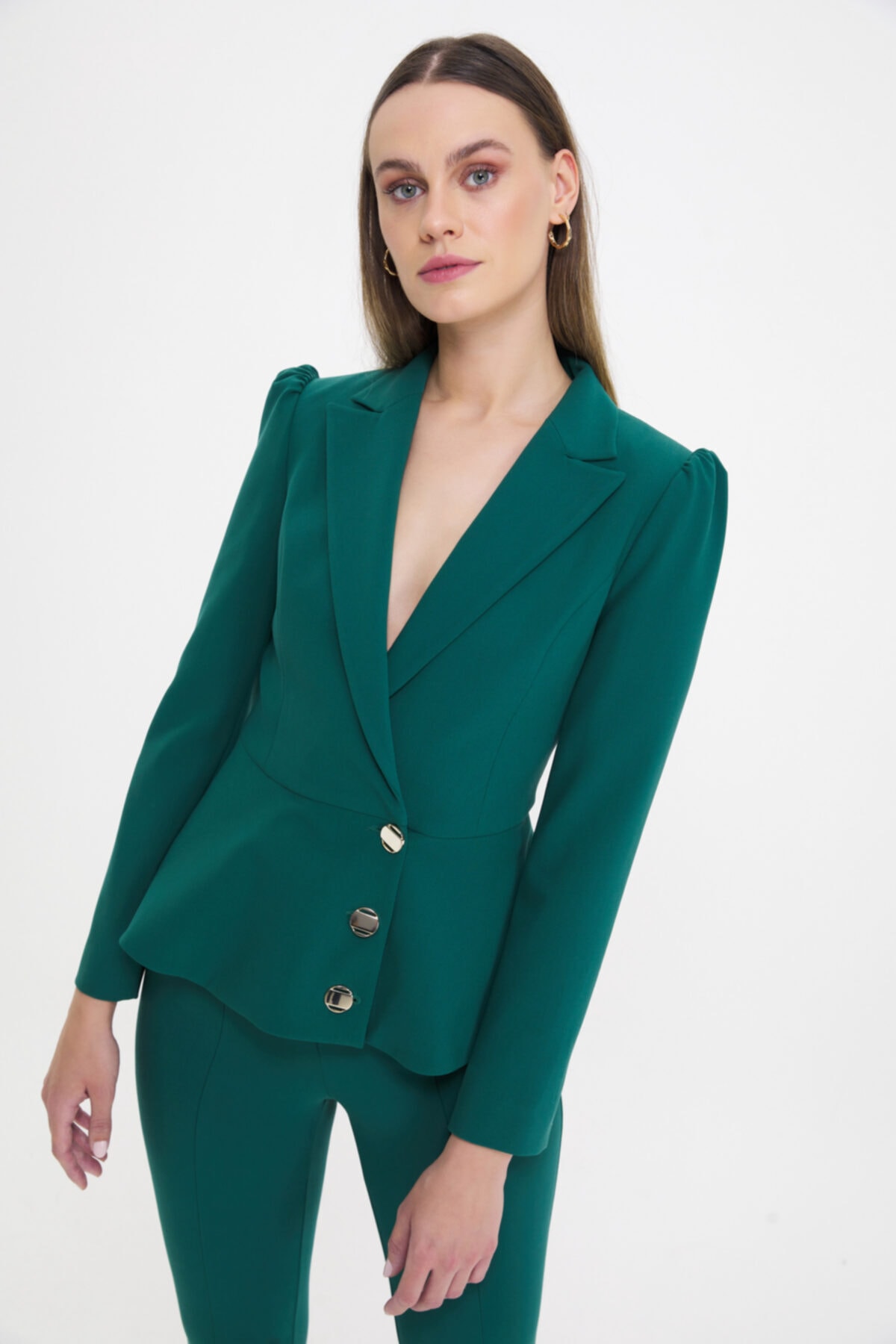 کت زنانه رسمی شیک سبز مدل خاص برند آدله ای دی ال Adl