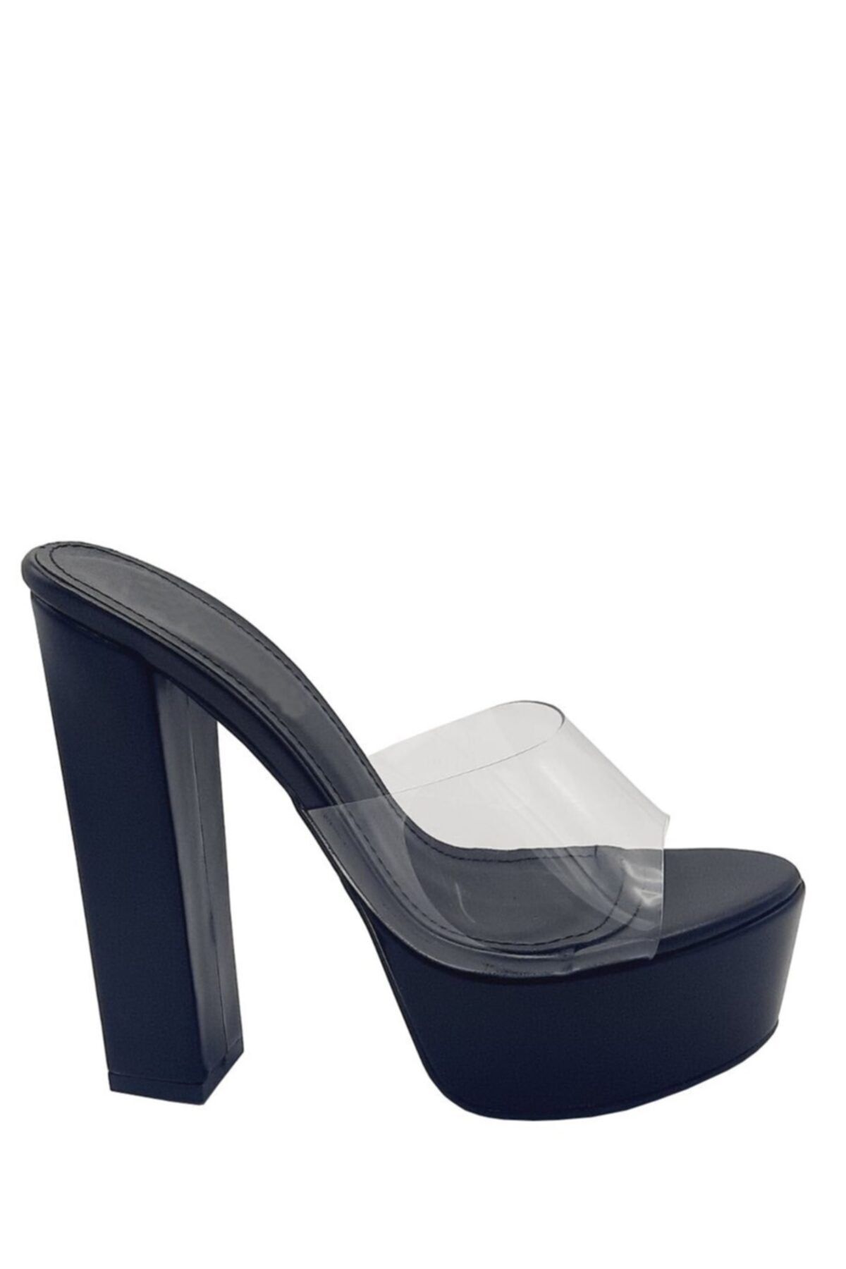 کفش مجلسی زنانه 010 212019 شفاف سیاه اورجینال Moulin Shoes