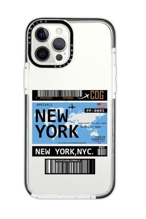 Iphone 12 Pro Max Casetify New York Desenli Anti Shock Premium Silikonlu Siyah Kenar Detaylı Telefon newyorkcstfy12pmax