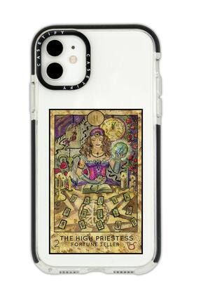 Iphone 11 Casetify The High Priestess Desenli Anti Shock Premium Silikonlu Siyah Kenar Detaylı Telef thehighpriestesscstfy11