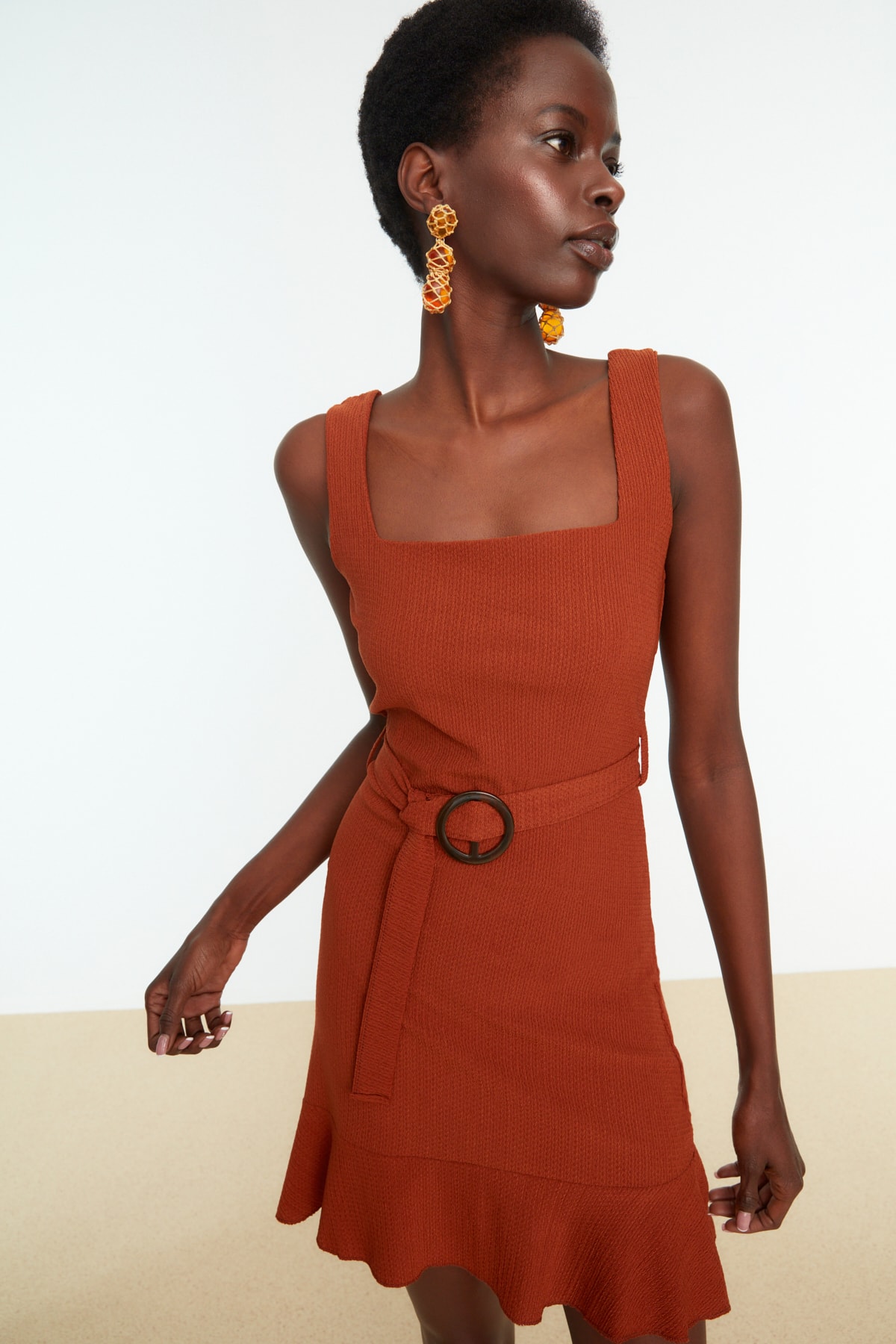 Trendyol Collection Kleid Orange A-Linie