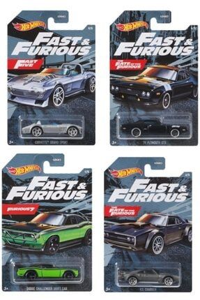 Hot Wheels Fast And Furious 4'lü Set Gyn28 fast4