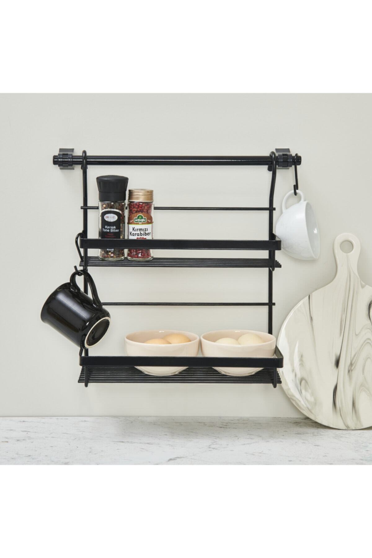 akin lux akin lux ikili mutfak rafi siyah fiyati yorumlari trendyol