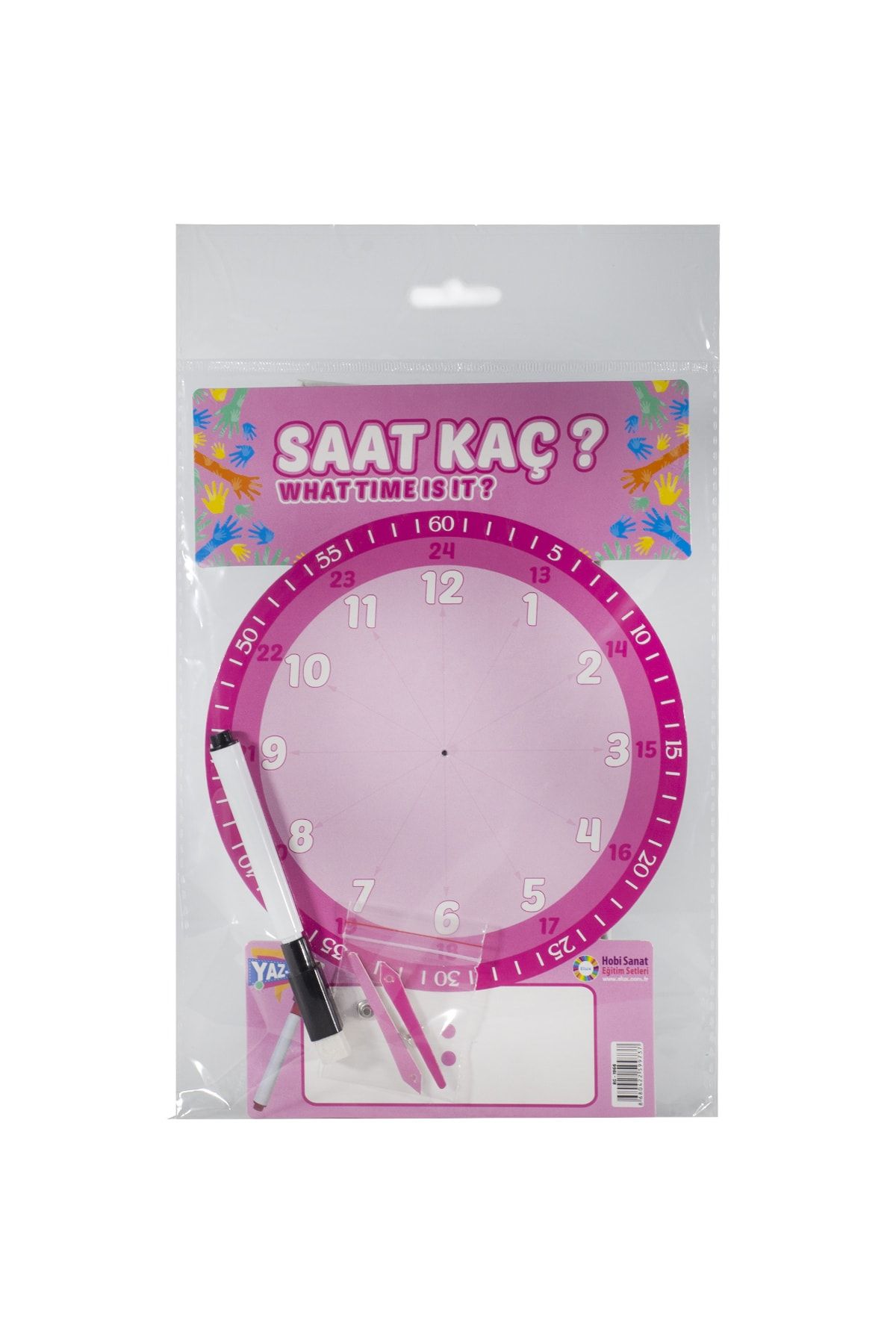 ELUX-Summer Wipe Tutorial Clock - Pink 2