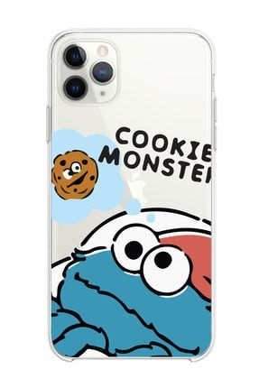 Xiaomi Redmi 9c Şeffaf Cookie Monster Tasarımlı Baskılı Kılıf MCSF33608