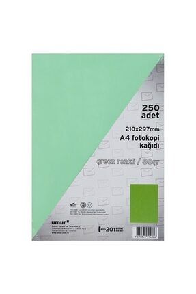 A4 Renkli Fotokopi Kağıdı 80 gr 250 Yaprak - Yeşil 02.01.SU13.0006