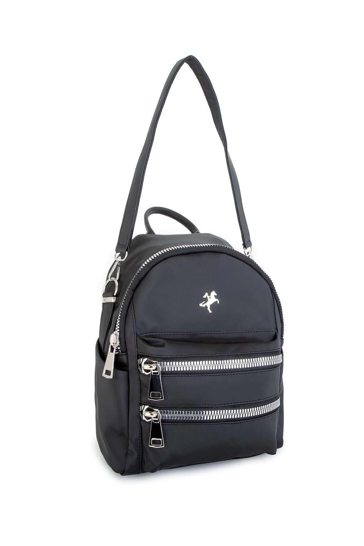 NAS BAG Saten Sırt Çanta Siyah
