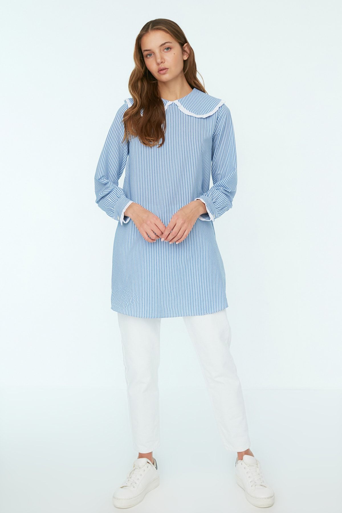 Trendyol Modest Tuniken Blau Regular Fit
