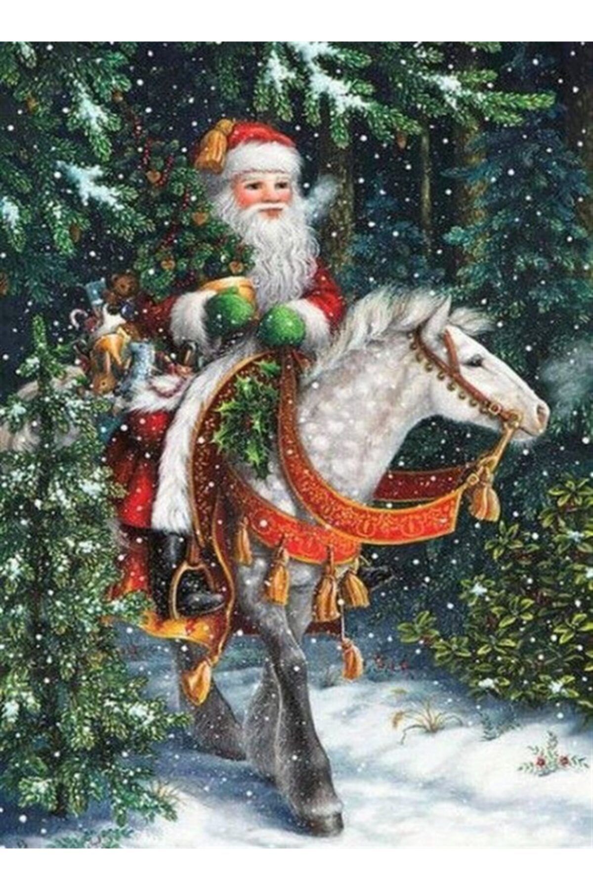Marcel Kristal Tablo-Christmas Excitement Marcel Art Diamond Mosaic Painting 46x64 Cm 1