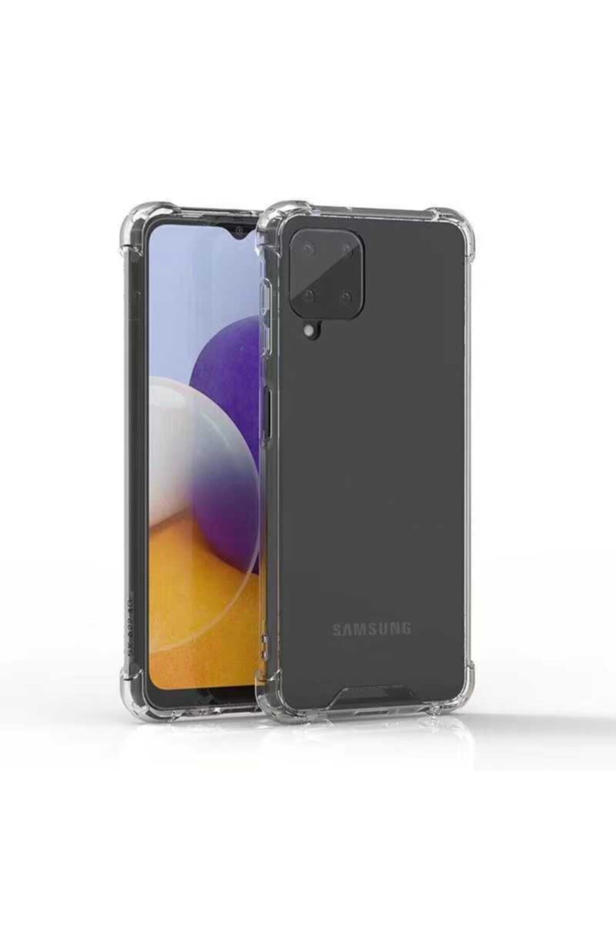Samsung Galaxy M22 Kapak Şeffaf Airbag Antishock Köşe Korumalı Silikon Kılıf