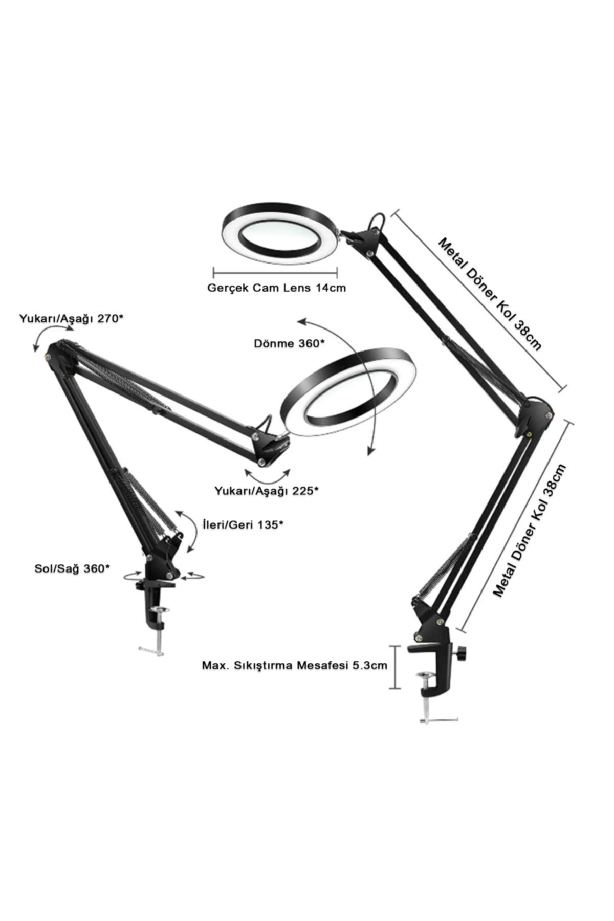 DailyTech-Multifunctional Table Top Foldable 5/8x Illuminated Magnifier 6