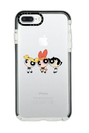Iphone 7 Plus Casetify Powepuff Girls Desenli Anti Shock Premium Silikonlu Siyah Kenar Detaylı Telef powerpuffgirlcstfy7plus