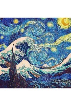 Van Gogh Yıldızlı Gece Özel Elmas Mozaik Tablo 56x56cm TYC00321991332
