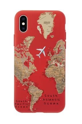 Iphone Xs Max Dünya Harita Desenli Premium Silikonlu Telefon Kılıfı MCIPLDNYHRT106