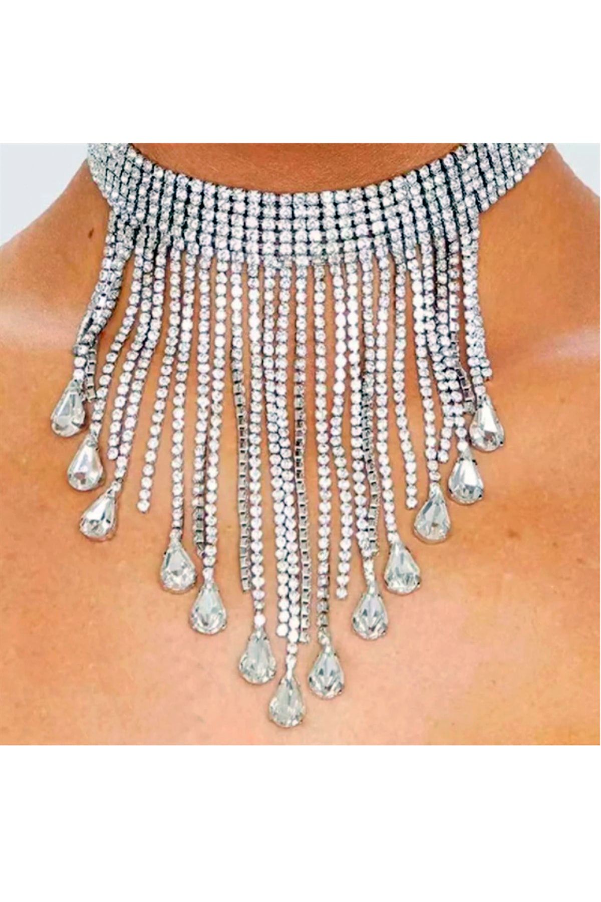 VS ACCESSORY Luxury Tassel Choker Necklace