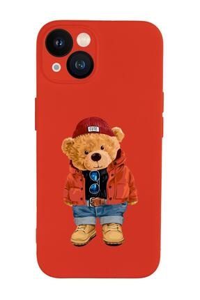 Iphone 13 Uyumlu Teddy Bear Desenli Silikonlu Kılıf MC13LSRTEDDY01