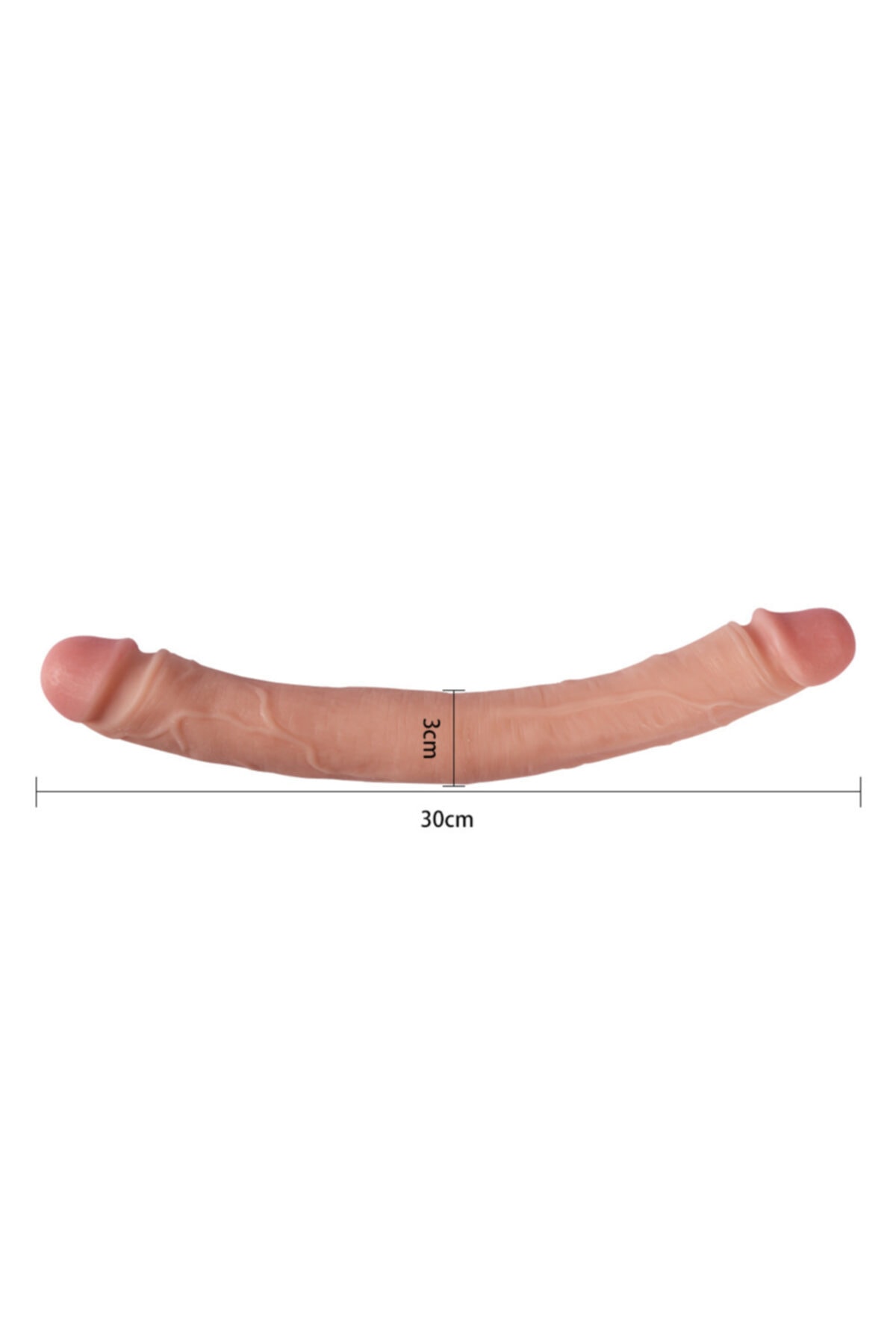 Çift Başlıklı Gerçek Ten Dokusunda 30 cm Uzunluğunda Anal Ve Vajinal Penis Realistik Dildo 2