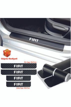 Fiat Albea Için Karbon Kapı Eşiği Oto Sticker Siyah 4 Lü Set 50518