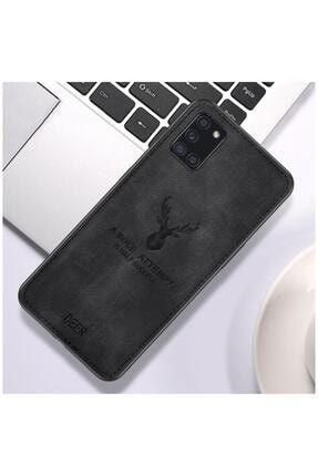 Samsung Galaxy A31 Silikon Kenar Kumaş Kılıf Siyah 1689-m405