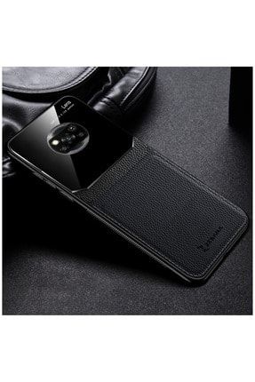 Xiaomi Poco X3 Uyumlu Kılıf Lens Deri Kılıf Siyah 1713-m479