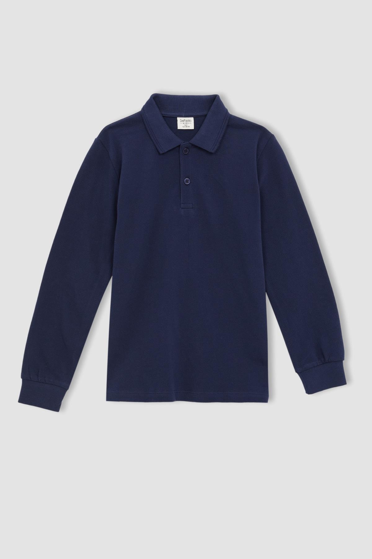 DeFacto Poloshirt Blau Regular Fit