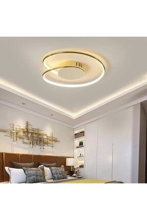 Modern Luxury Tasarım Tavan Plafonyer Gold Ledli Avize LUNA-AD77Y-FGD