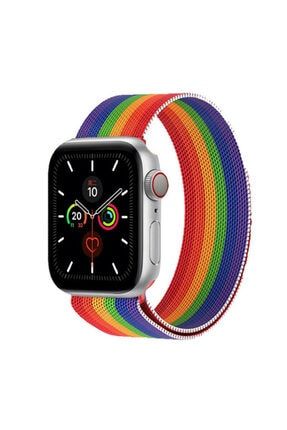 Apple Watch Kordon 2 Seri 38 Mm/40 Mm Uyumlu Hasır Örgü Metal Milano Kordon Kayış bilişim41mmmilanokordon105