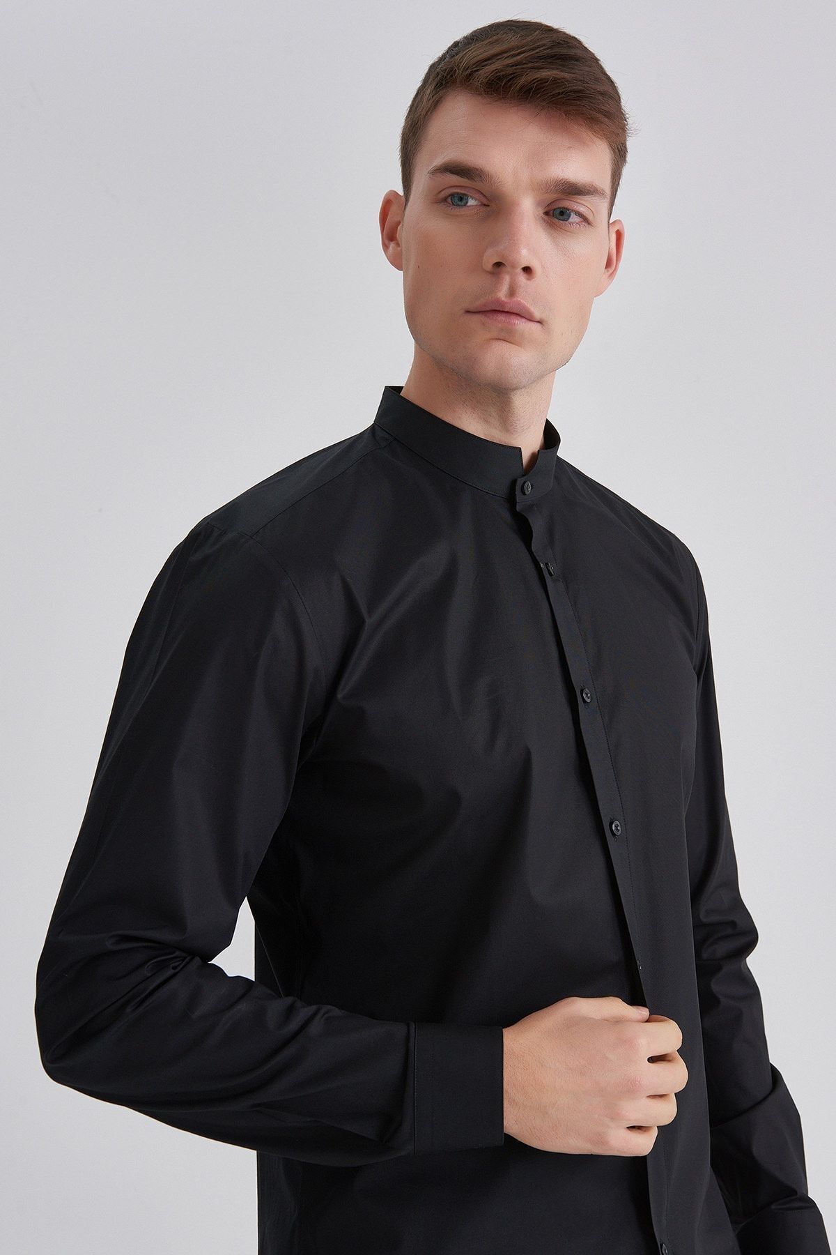 پیراهن / بلوز دکمه دار مشکی مردانه آستین بلند Extra Slimfit Hugo Boss