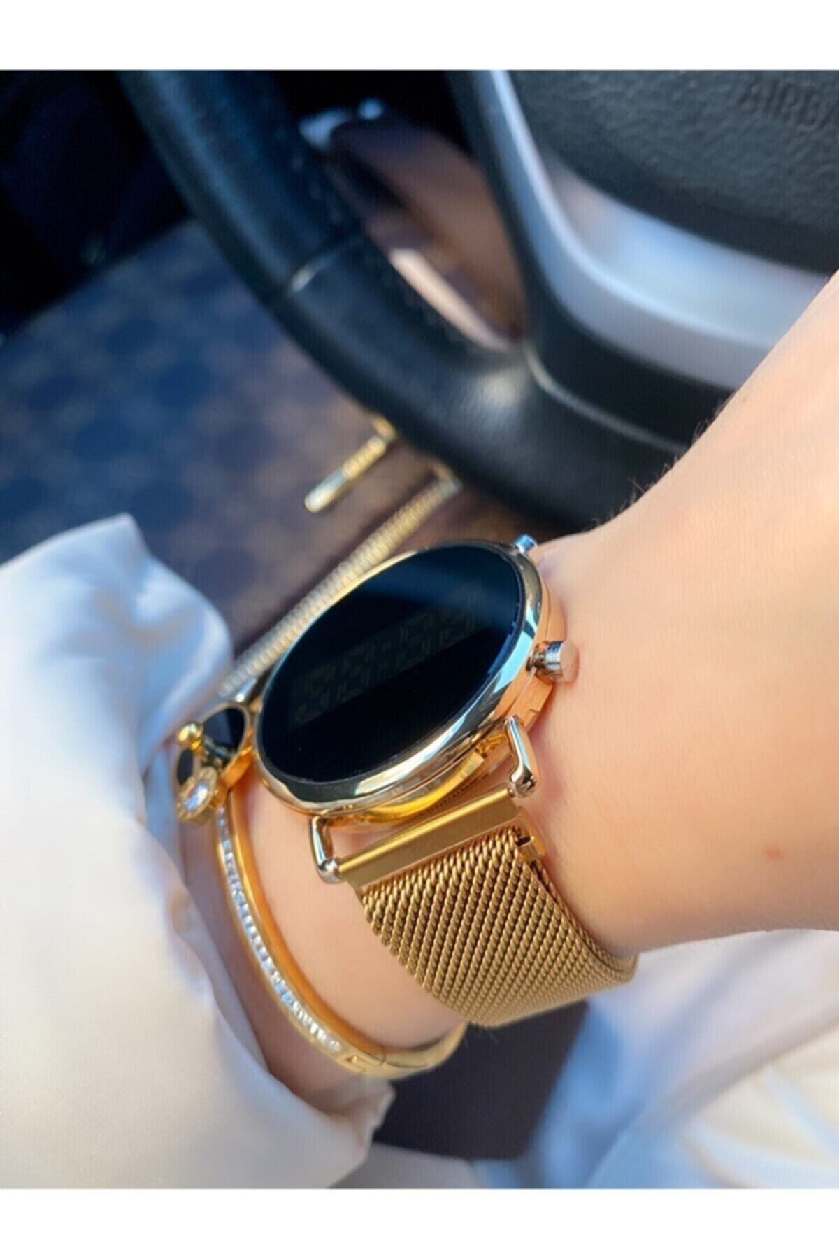 İSTLİV  Kadın Mıknatıslı Kordon Led Kol Saati - Görsel 3