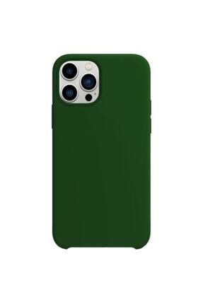 Iphone 13 Pro Rubber Fit Kilif Koyu Yeşil Buff13ProRubberFit