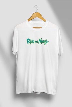 Rick And Morty Beyaz O Yaka %100 Pamuk Unisex Oversize T-shirt RICKANDMORTY