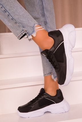 Siyah-Beyaz Kadın Sneaker 16841