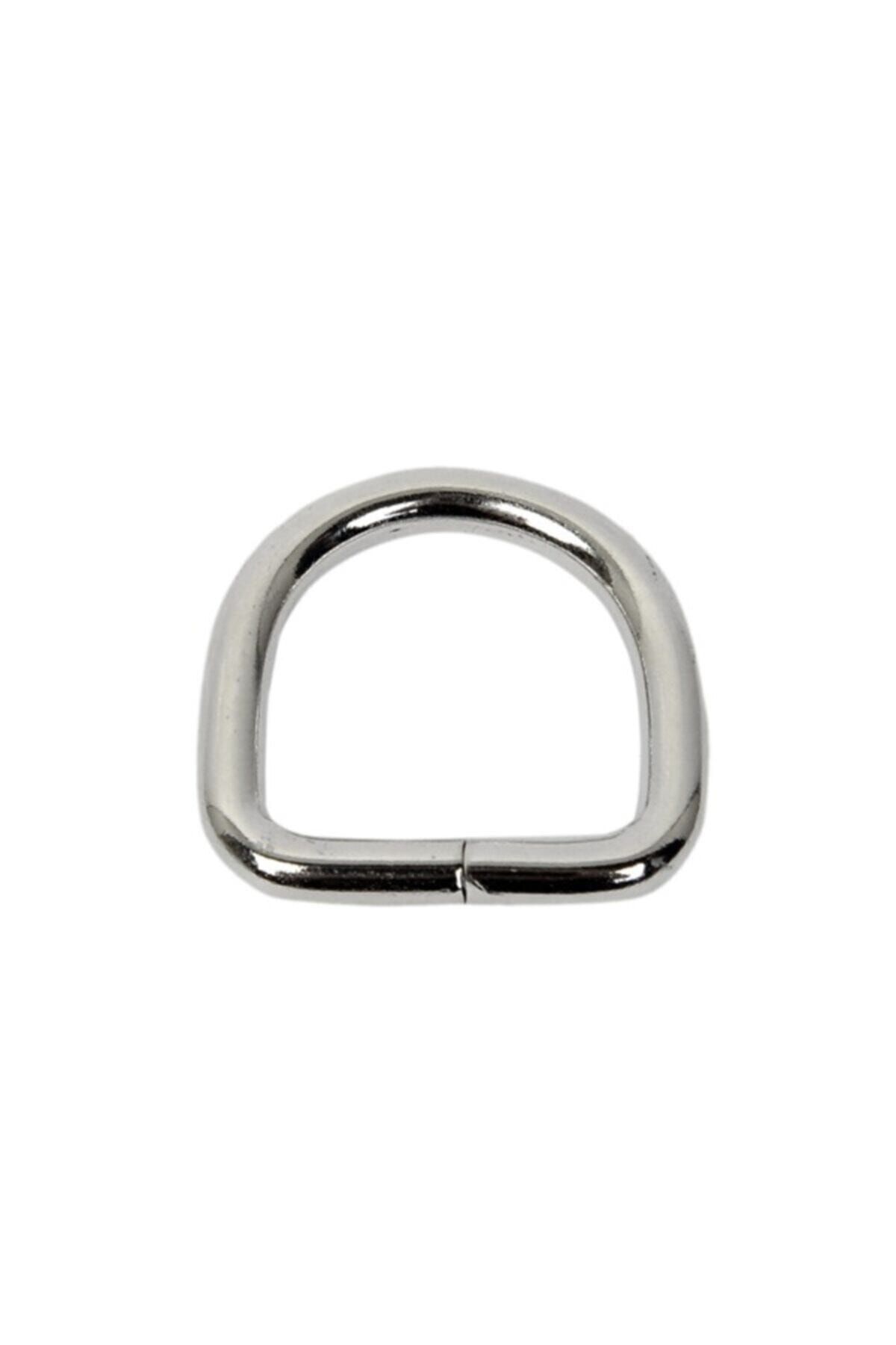 Nildenhobim Silver Color D Ring - Inner Diameter : 2 Cm ( 10 Pieces )