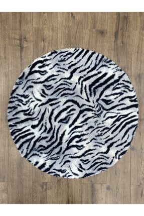 Home Zebra Desenli Peluş Post Halı 100x150