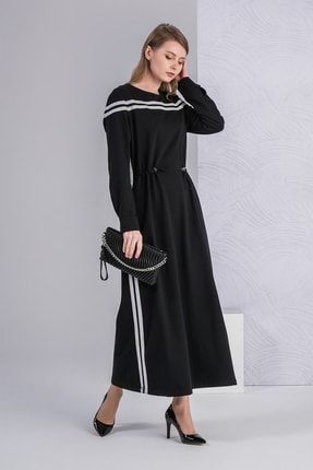 İki İplik Spor Elbise Kadın Siyah 1012
