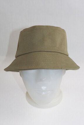 Kaliteli Kahverengi Kanvas Bucket Şapka Zİ-3143