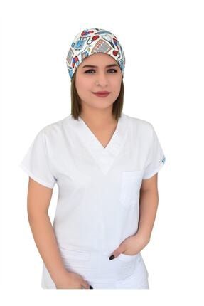 Beyaz Ilk Yardım Doktor Hemşire Hastane Medikal Cerrahi Bonesi OST-65656565