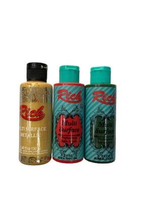 Rich Multisurface Yilbasi Renkleri 3 Lu Set Trendyol
