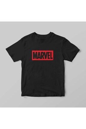 Unisex Siyah Marvel Tshirt gts00107