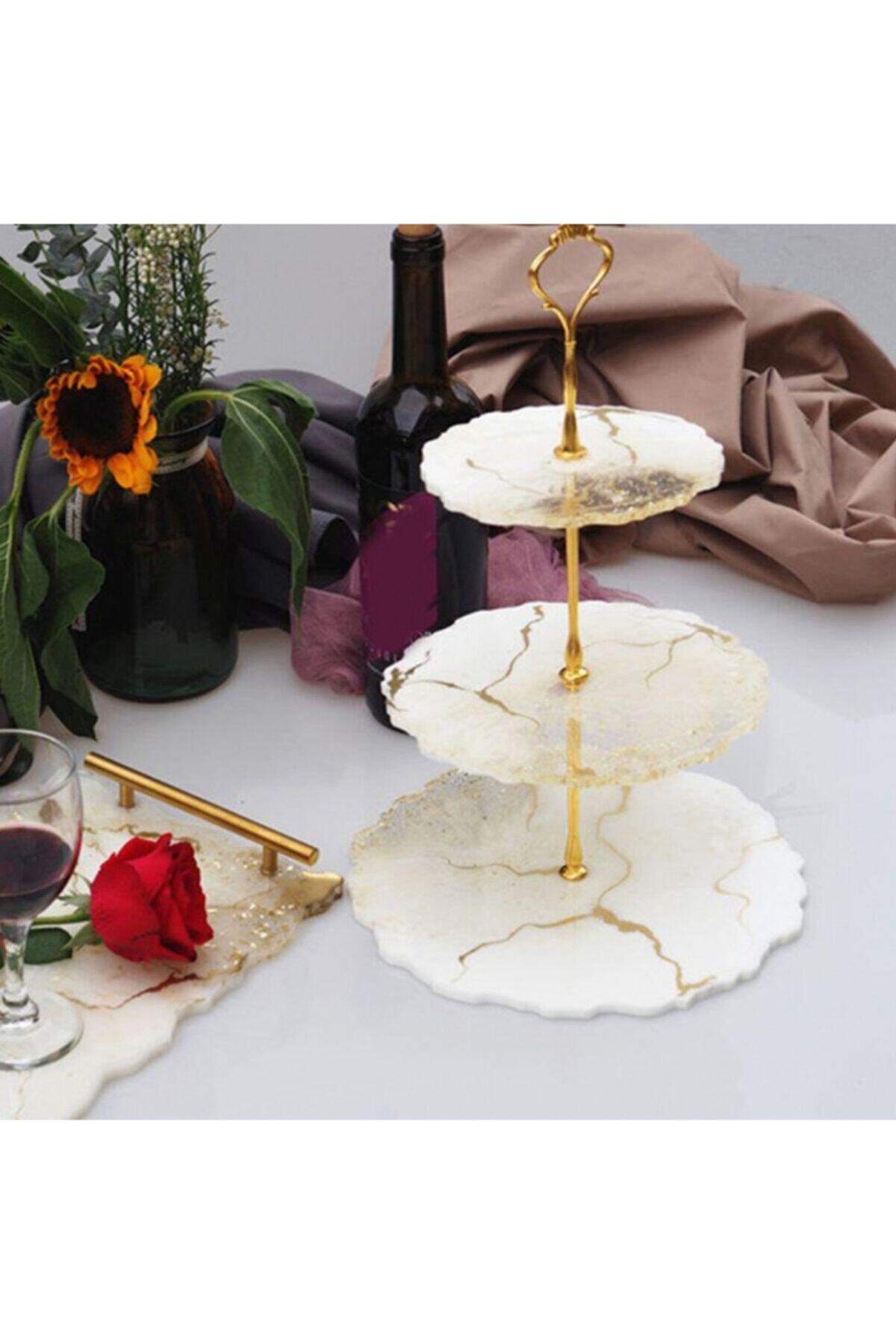 TT Tahtakale Toptancıları-Epoxy Silicone - 3-Piece Round Cake Stand E209 4