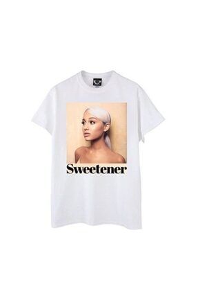 Unisex Beyaz Ariana Grande Sweetener Tişört TT1Y1K1AG01SW