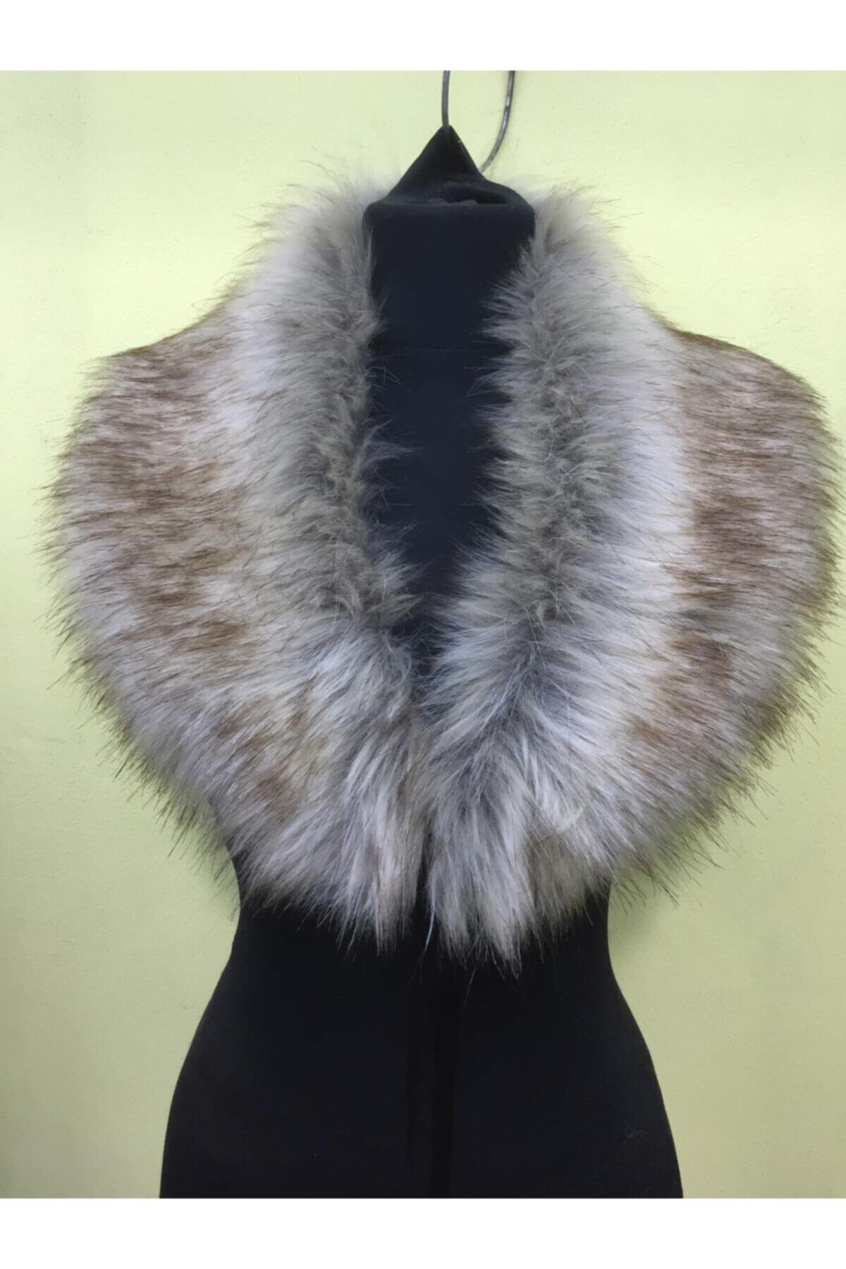 kurkyaka Kürk Şal Yaka (kahveli Tonunda)