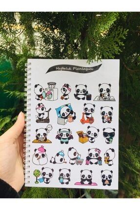Panda Tasarım Haftalık Planlayıcı Defter Spiralli 144 Sayfa RTND420001