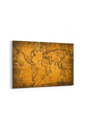 Eski Dünya Haritası Tablosu 100571y