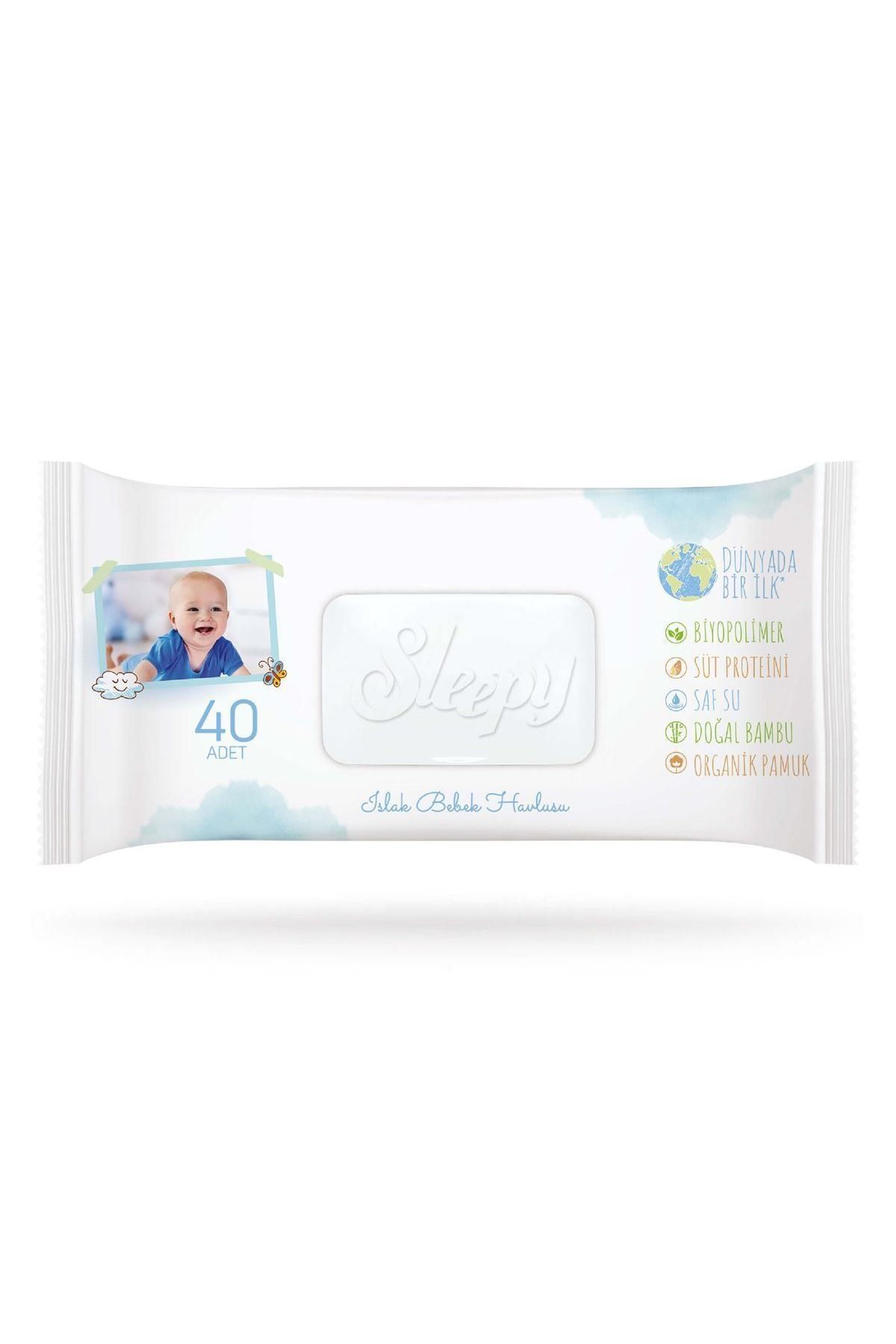 Sleepy Bio Natural Islak Havlu 40 Yaprak