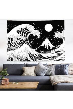 Renksiz Katsushika Hokusai The Great Wave Duvar Halısı KDH020