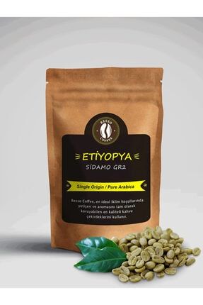 Etiyopya / Sidamo Gr2 %100 Arabica Premium Yeşil / Çiğ Kahve Çekirdeği 250 Gr. ETYP101