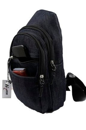 Np154 Keten Çapraz Askılı Body Bag Çanta - Lacivert 20D00154
