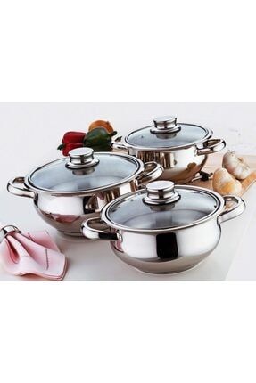 Gulsan Mercan Guvec Tencere Seti Cam Kapak 6 Parca Super Fiyat Trendyol