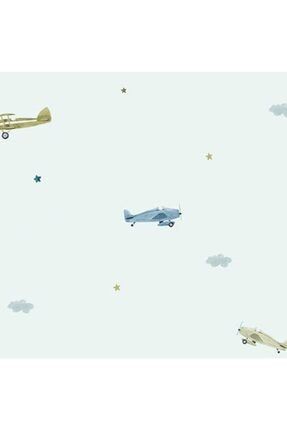 Ada Kids Uçaklı Erkek Çocuk Odası Silinebilir Duvar Kağıdı (8907-2)